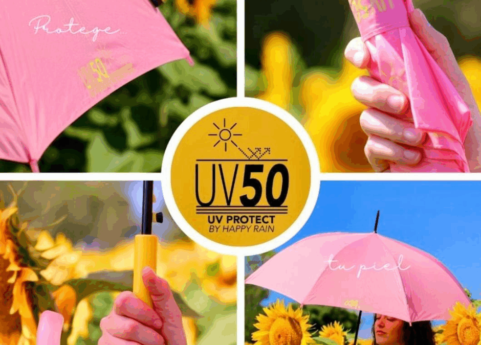 Paraguas Happy Rain con protección UV 50